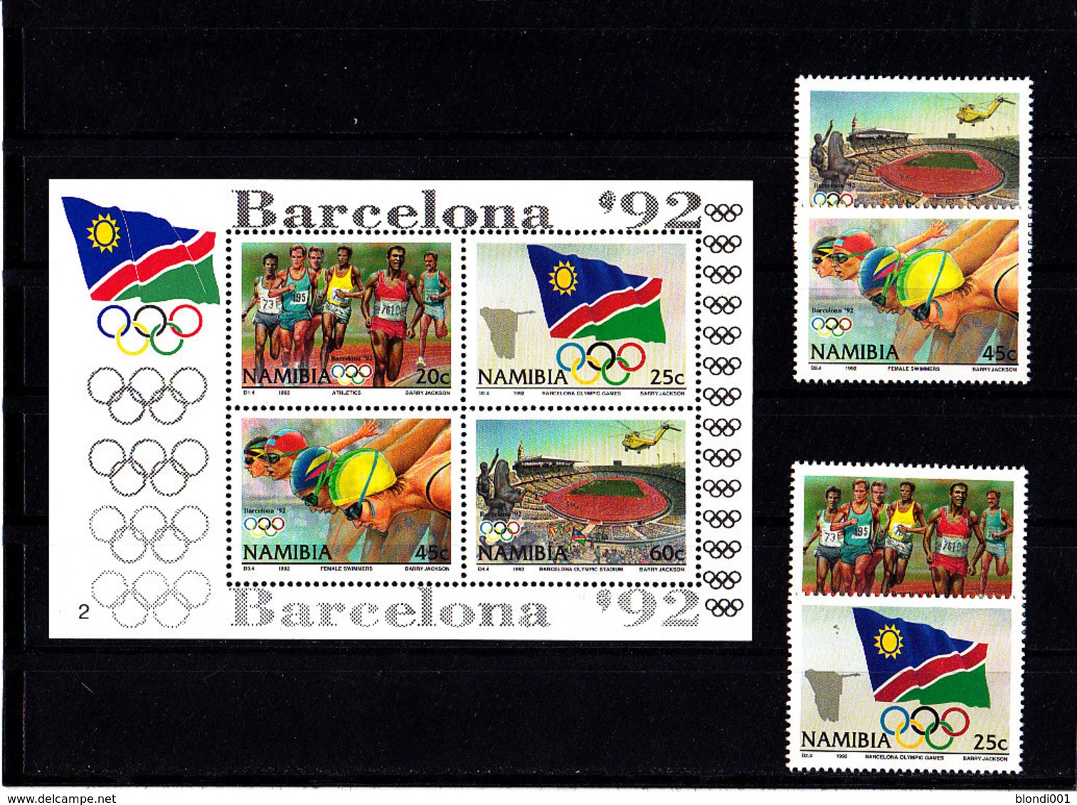 Olympics 1992 - Athletics - NAMIBIA - S/S+Set MNH - Summer 1992: Barcelona