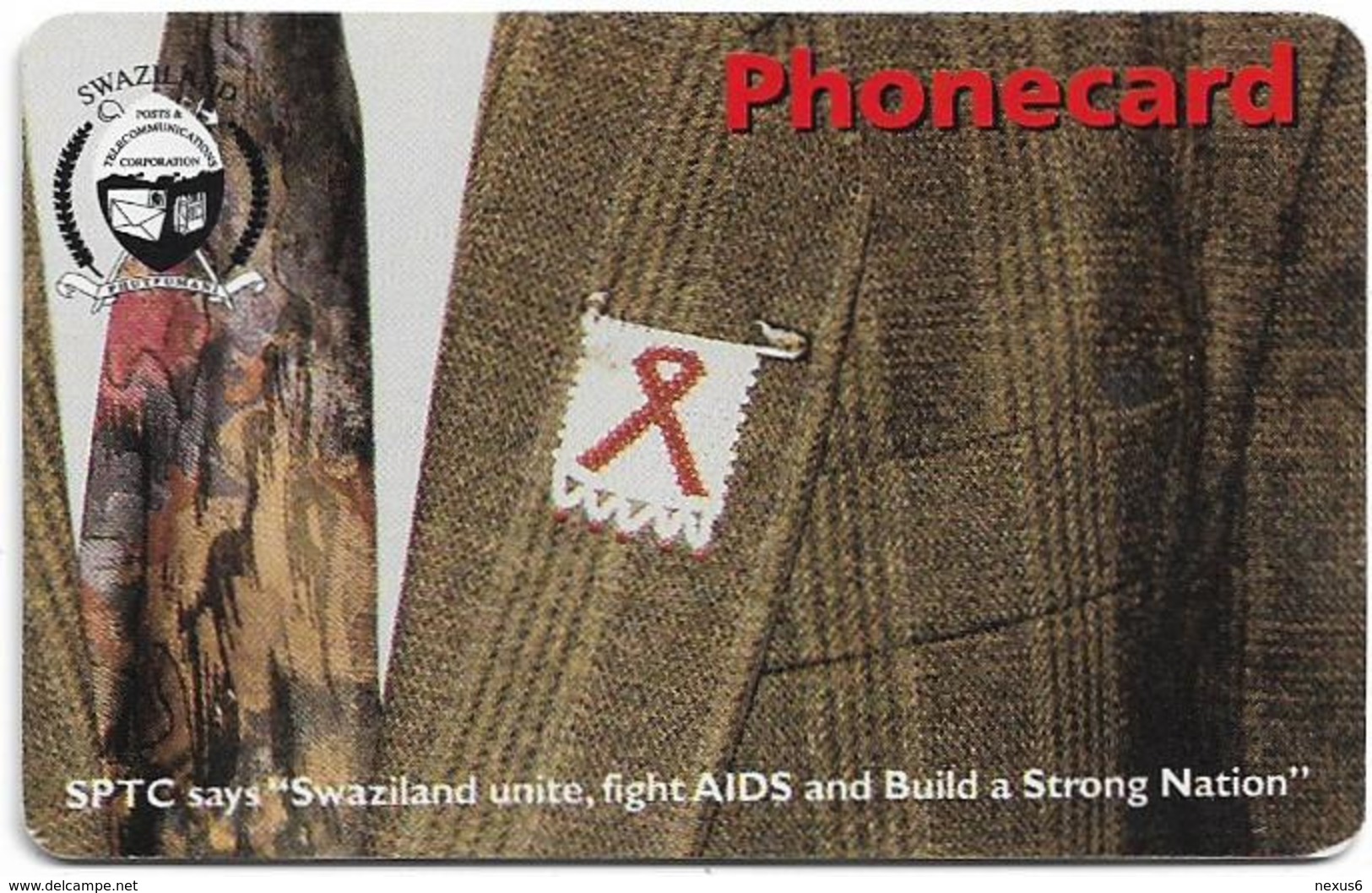 Swaziland - Swazitelecom - Against Aids, Chip Solaic 03, 15E, Exp.31.03.2002, Used - Swaziland