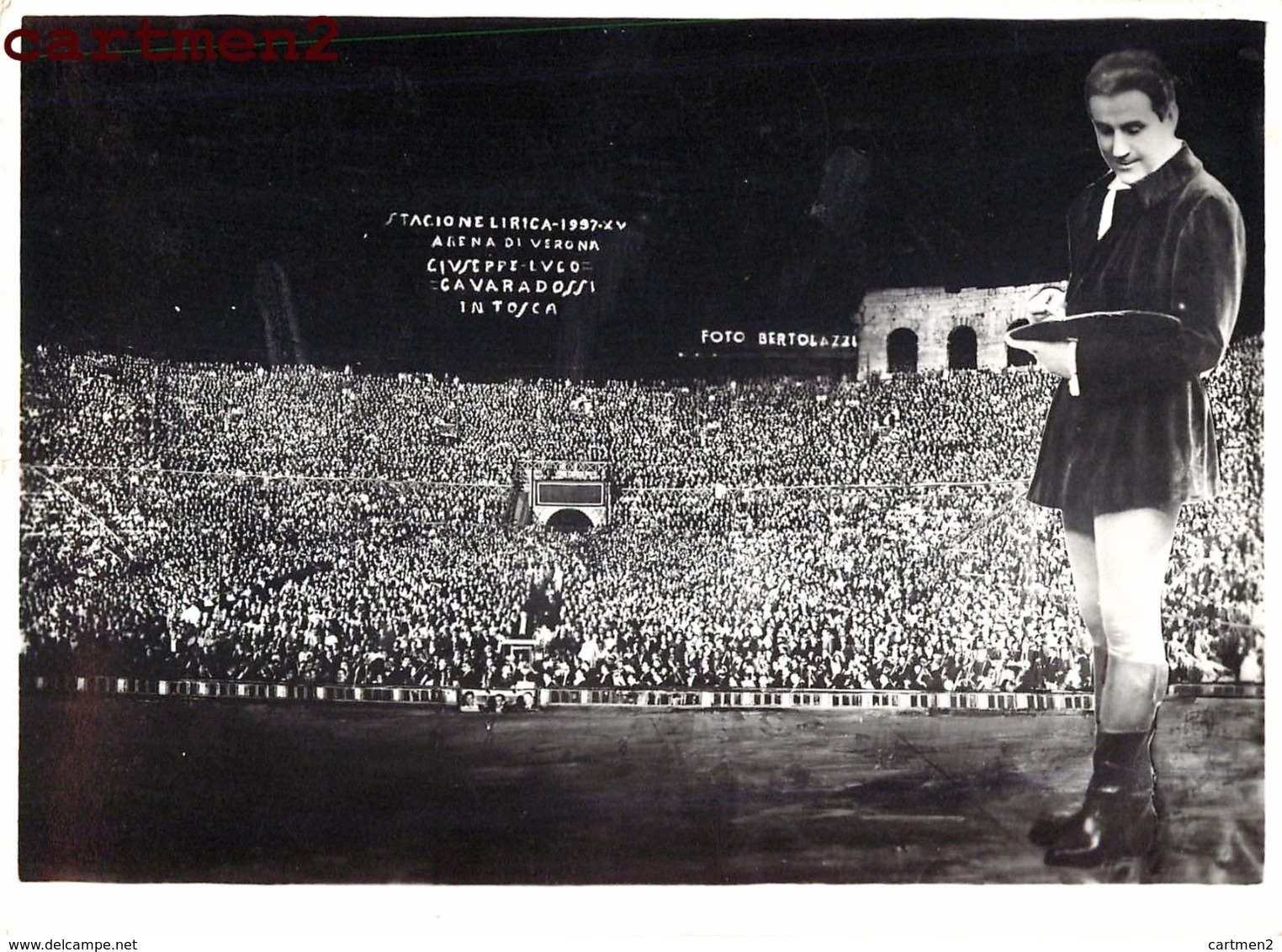 GIUSEPPE LUGO TENORE OPERA ARENA VERONA CAVARADOSSI STACIONE LIRICA 1937 MONTAGE PHOTO SURREALISME ITALIA - Cantanti E Musicisti