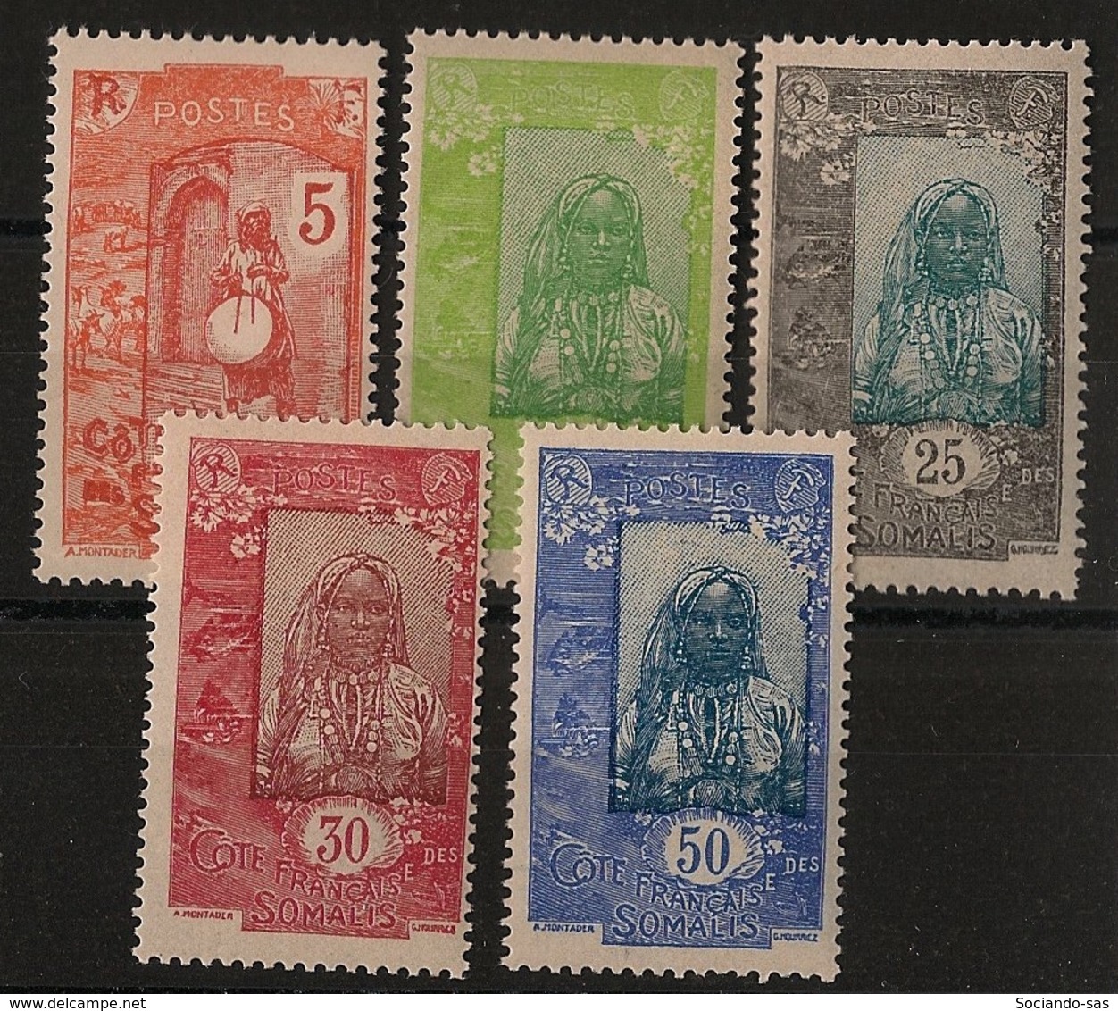 Côte Des Somalis - 1922 - N°Yv. 103 à 107 - Série Complète - Neuf * / MH VF - Neufs