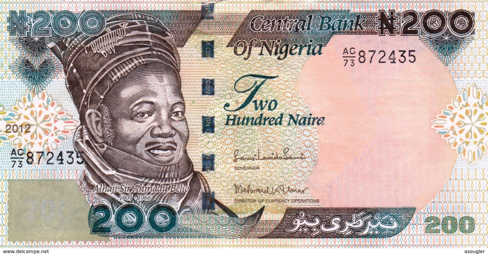 NIGERIA 200 Naira 2012 VF-EXF P-29 "free Shipping Via Regular Air Mail (buyer Risk)" - Nigeria