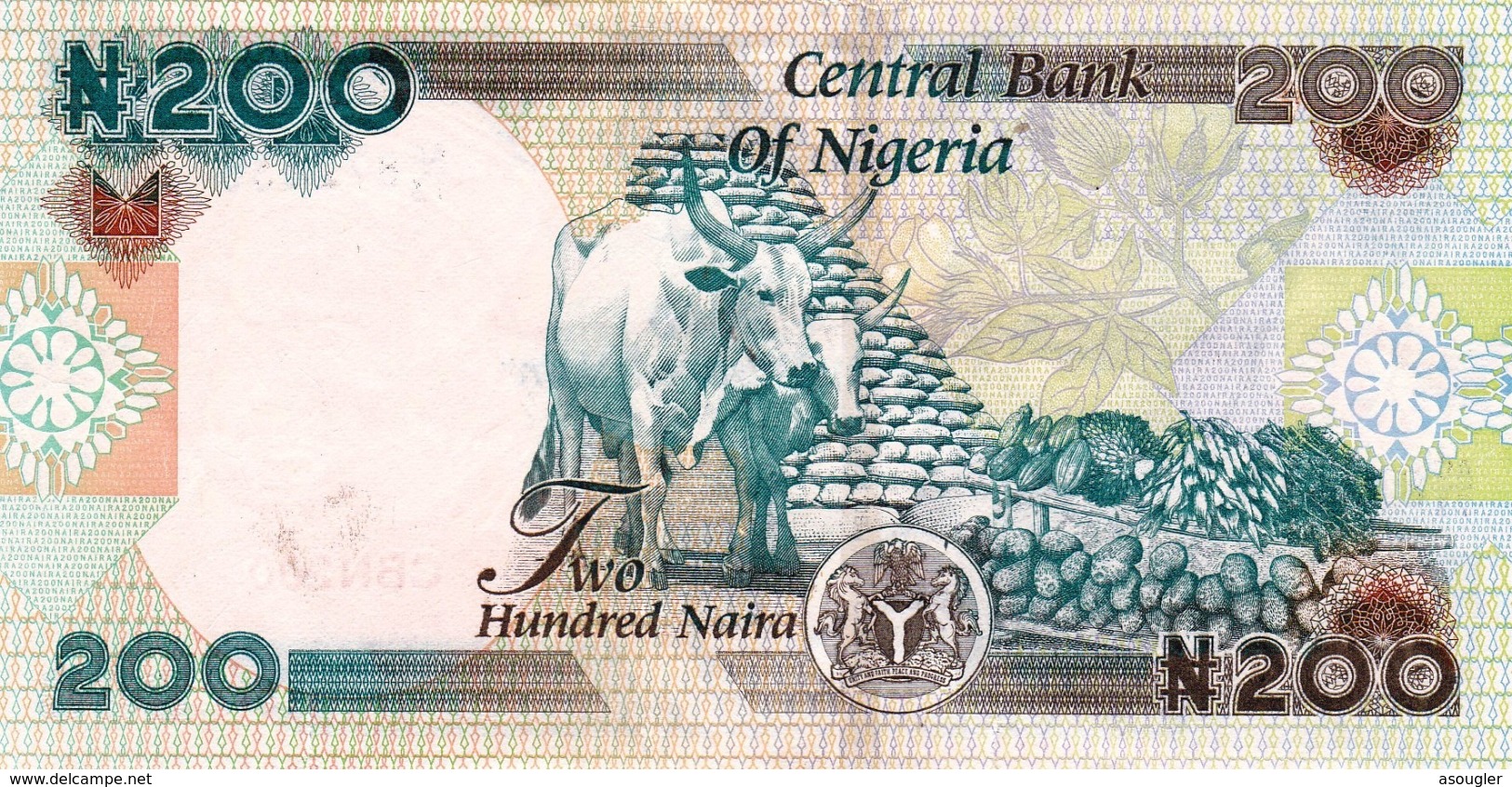 NIGERIA 200 Naira 2012 VF-EXF P-29 "free Shipping Via Regular Air Mail (buyer Risk)" - Nigeria