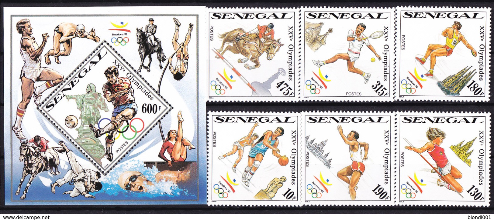 Olympics 1992 - Tennis - Basketball - SENEGAL - S/S+Set MNH - Sommer 1992: Barcelone