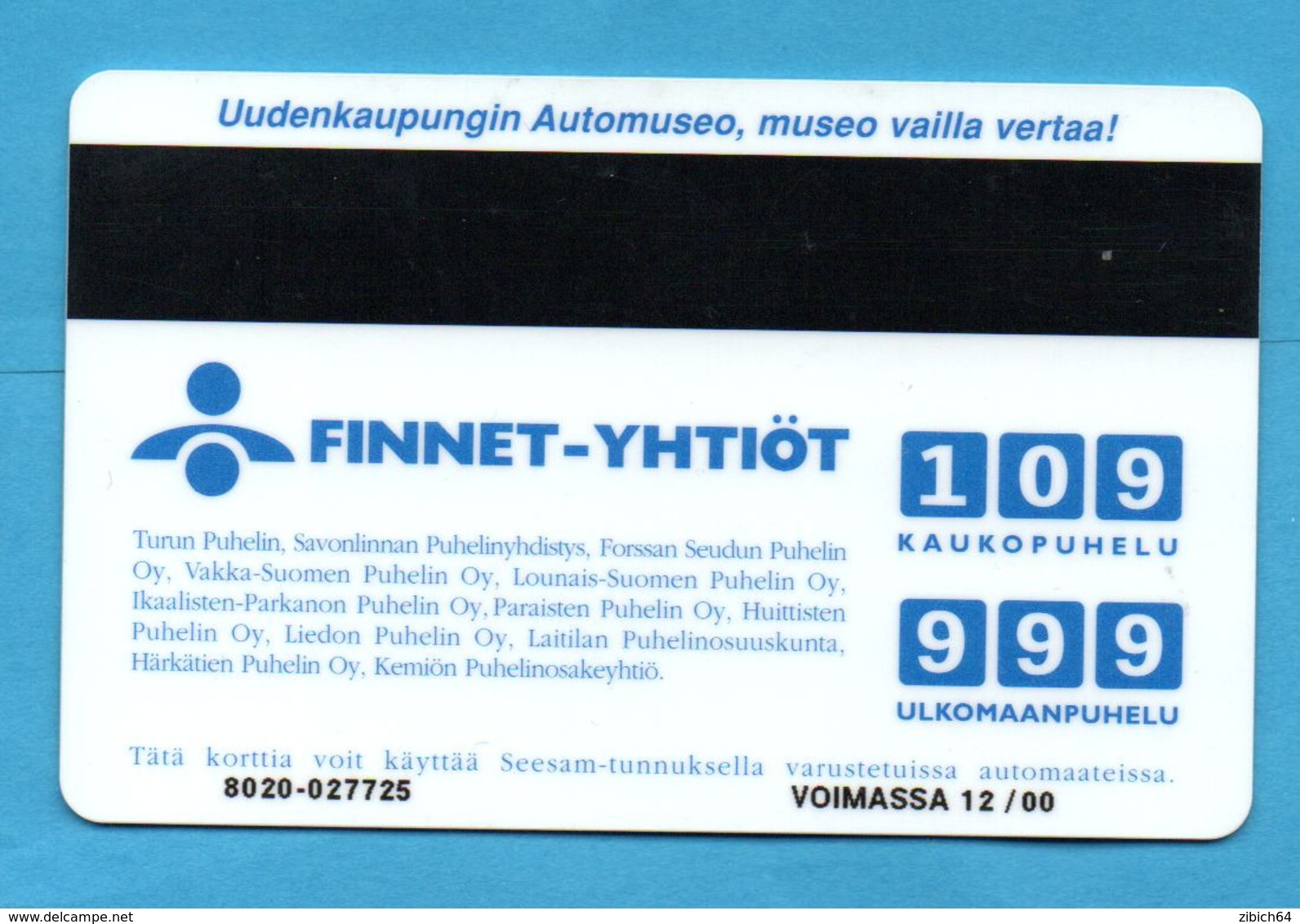 FINLAND Magnetic Phonecard  CAR - Finnland