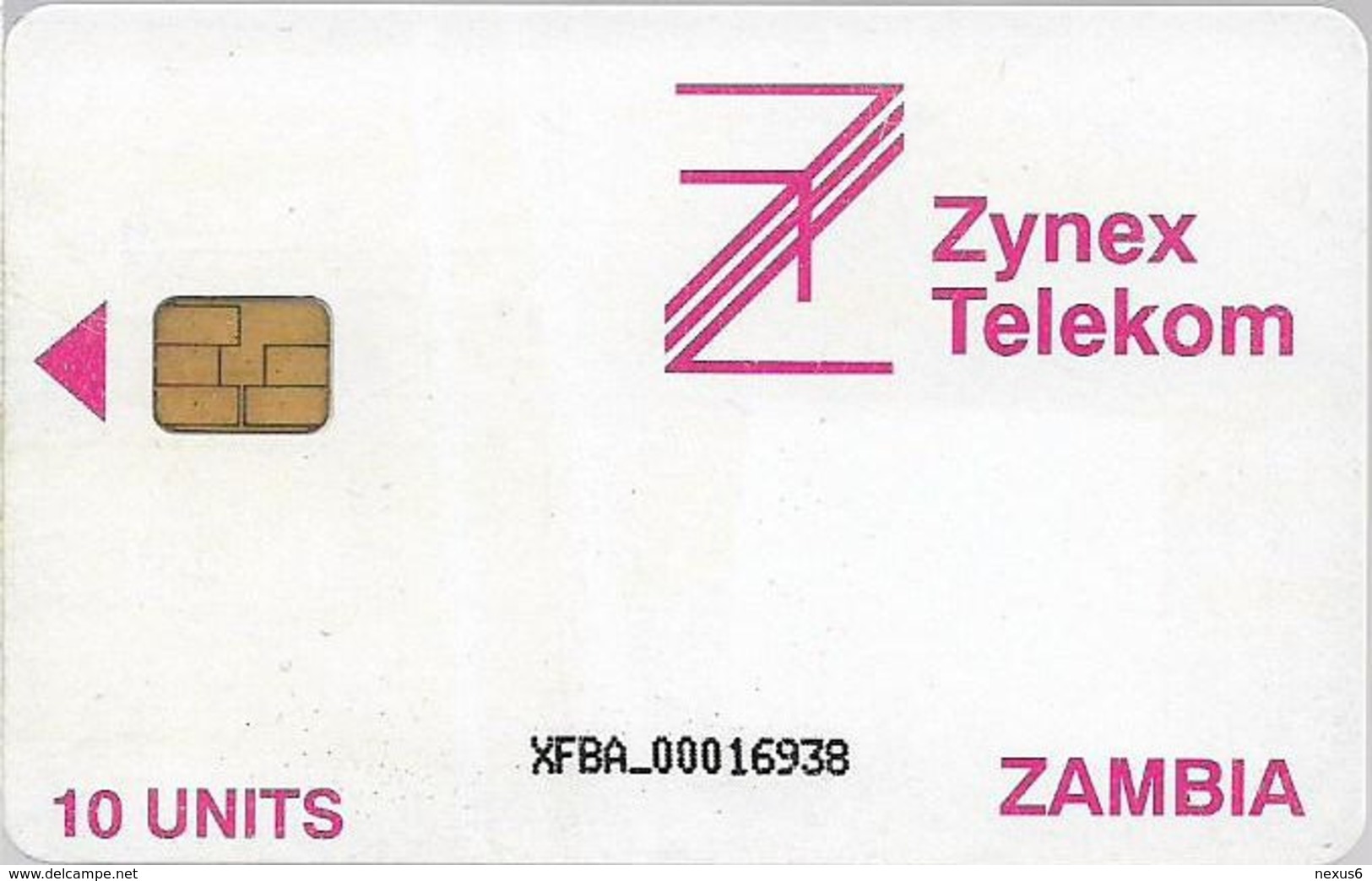 Zambia - Zambia Telecom - Logo, 10Units, Cn. XFBA At Bottom, 1998, Used - Zambia