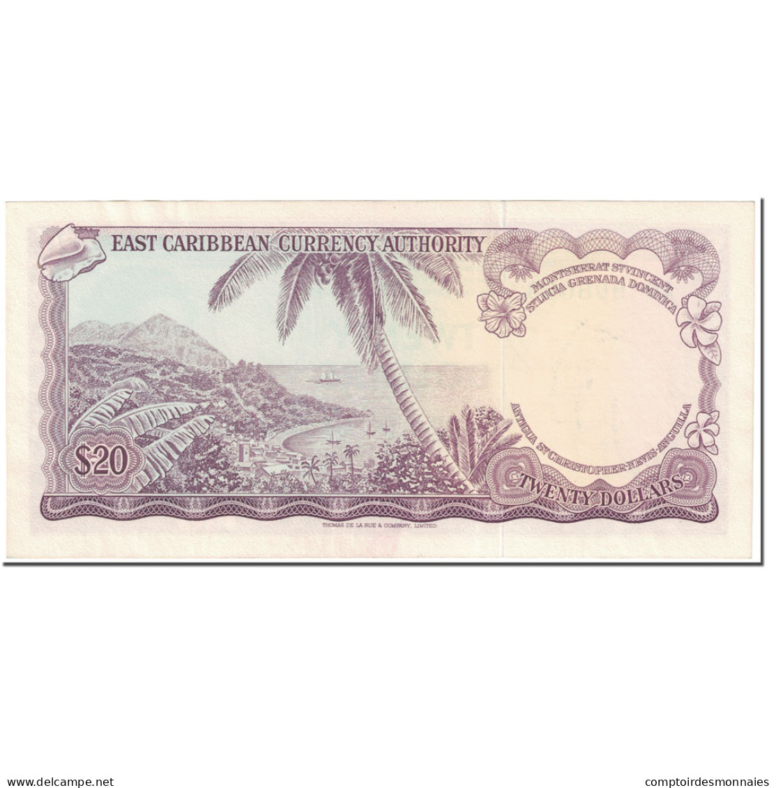 Billet, Etats Des Caraibes Orientales, 20 Dollars, 1965, Undated (1965), KM:15g - East Carribeans