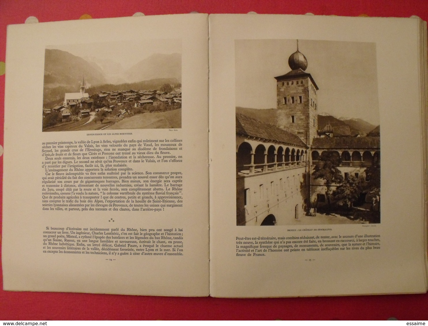 le Rhône des Alpes à la mer. Albert Dauzat. Alpina Paris 1928. exemplaire numéroté.