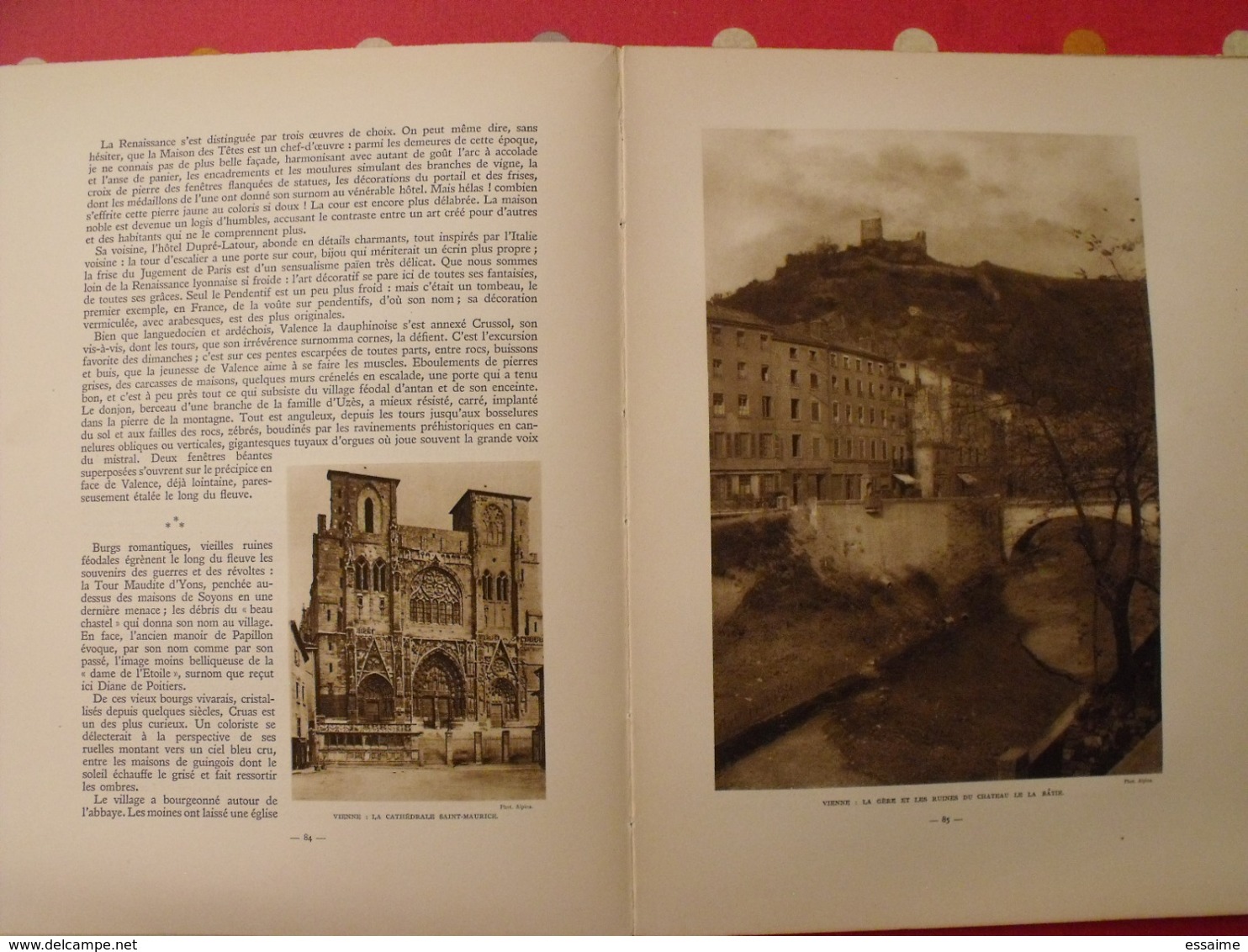 le Rhône des Alpes à la mer. Albert Dauzat. Alpina Paris 1928. exemplaire numéroté.