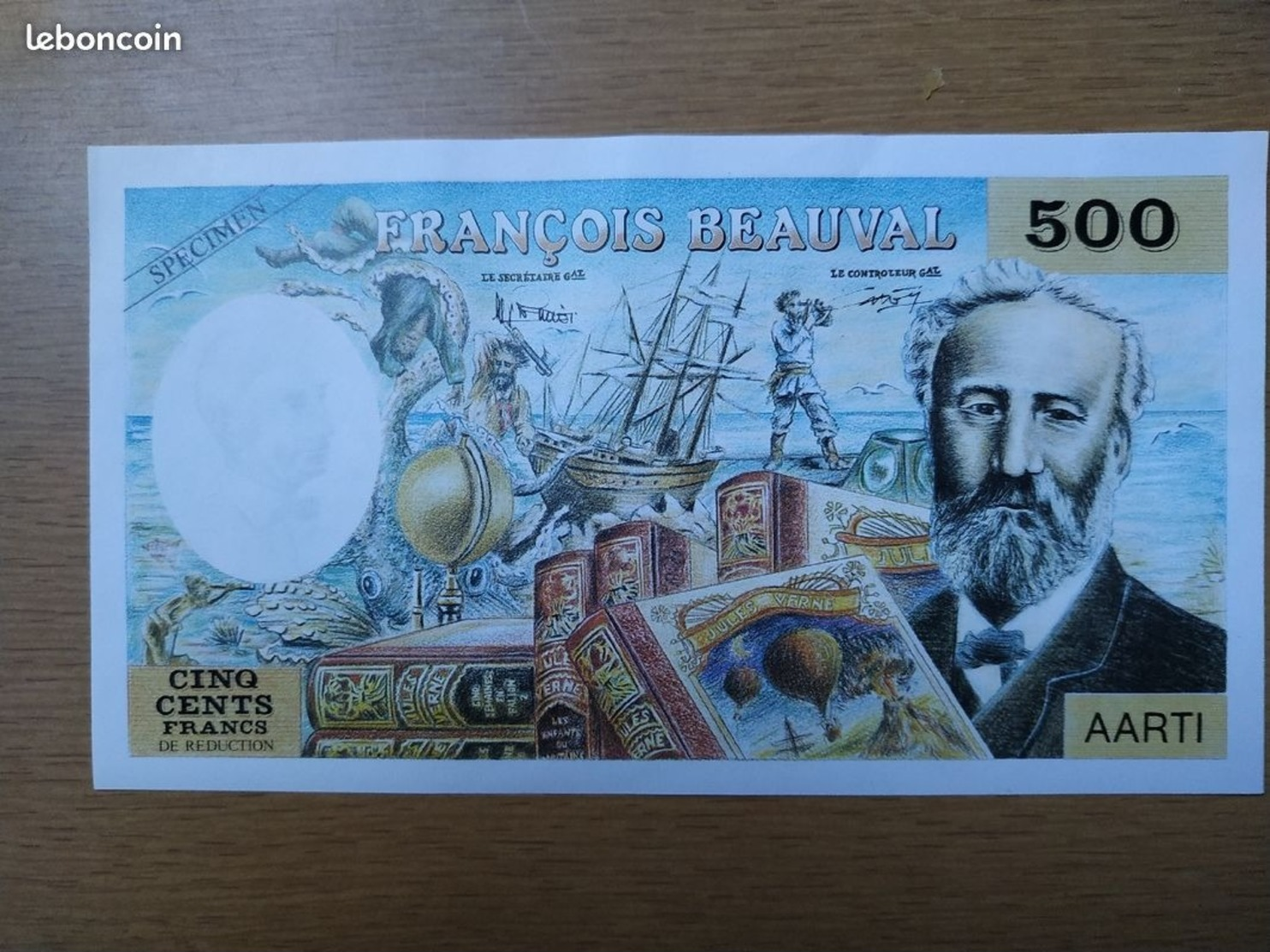 Superbe Et Rare Billet 500 Francs Frs De Réductions Spécimen François Beauval AARTI état FDC - Fictifs & Spécimens
