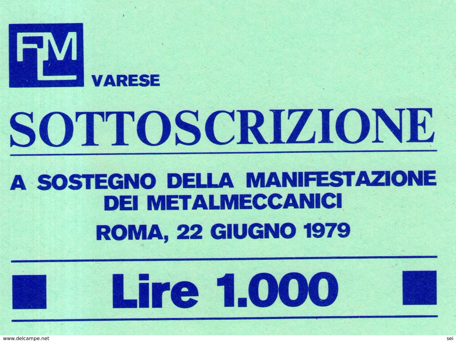 B 2766 - FLM, Federazione Lavoratori Metalmeccanici, Varese - Zonder Classificatie