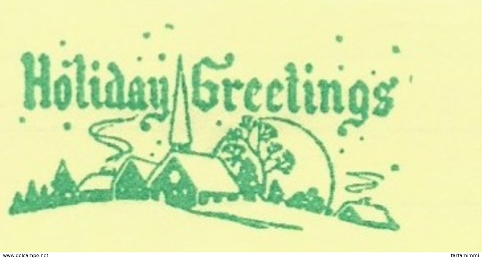 F023 EMA FREISTEMPEL METER Joyeux Noel Season Greetings Christmas CANADA Kitchener 1963 Green Color - Kerstmis