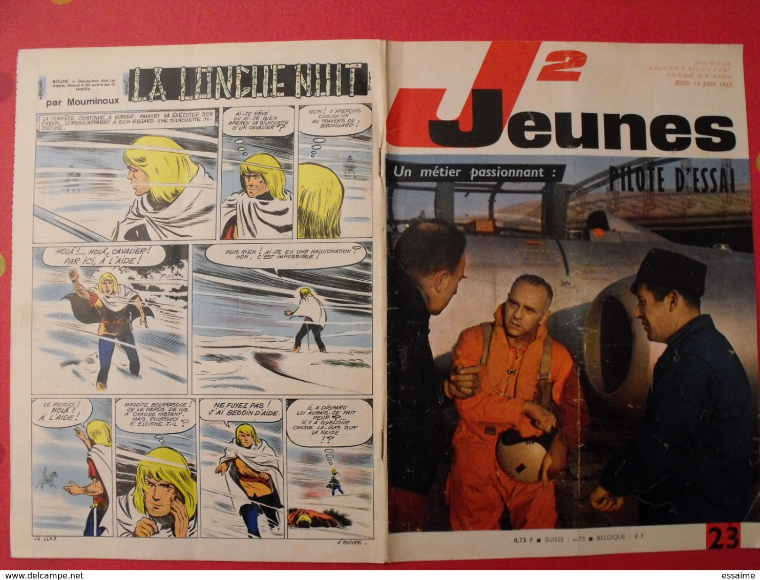 lot de 9 J2 Jeunes de 1965. n° 16,17,18,19,20,21,23,24,25. 24 heures du mans. delinx mouminoux brochard gloesner chery