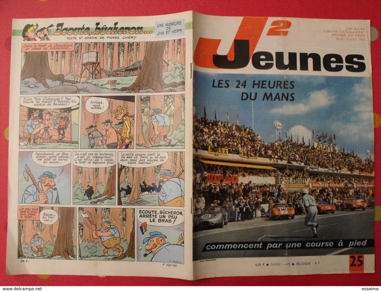 lot de 9 J2 Jeunes de 1965. n° 16,17,18,19,20,21,23,24,25. 24 heures du mans. delinx mouminoux brochard gloesner chery