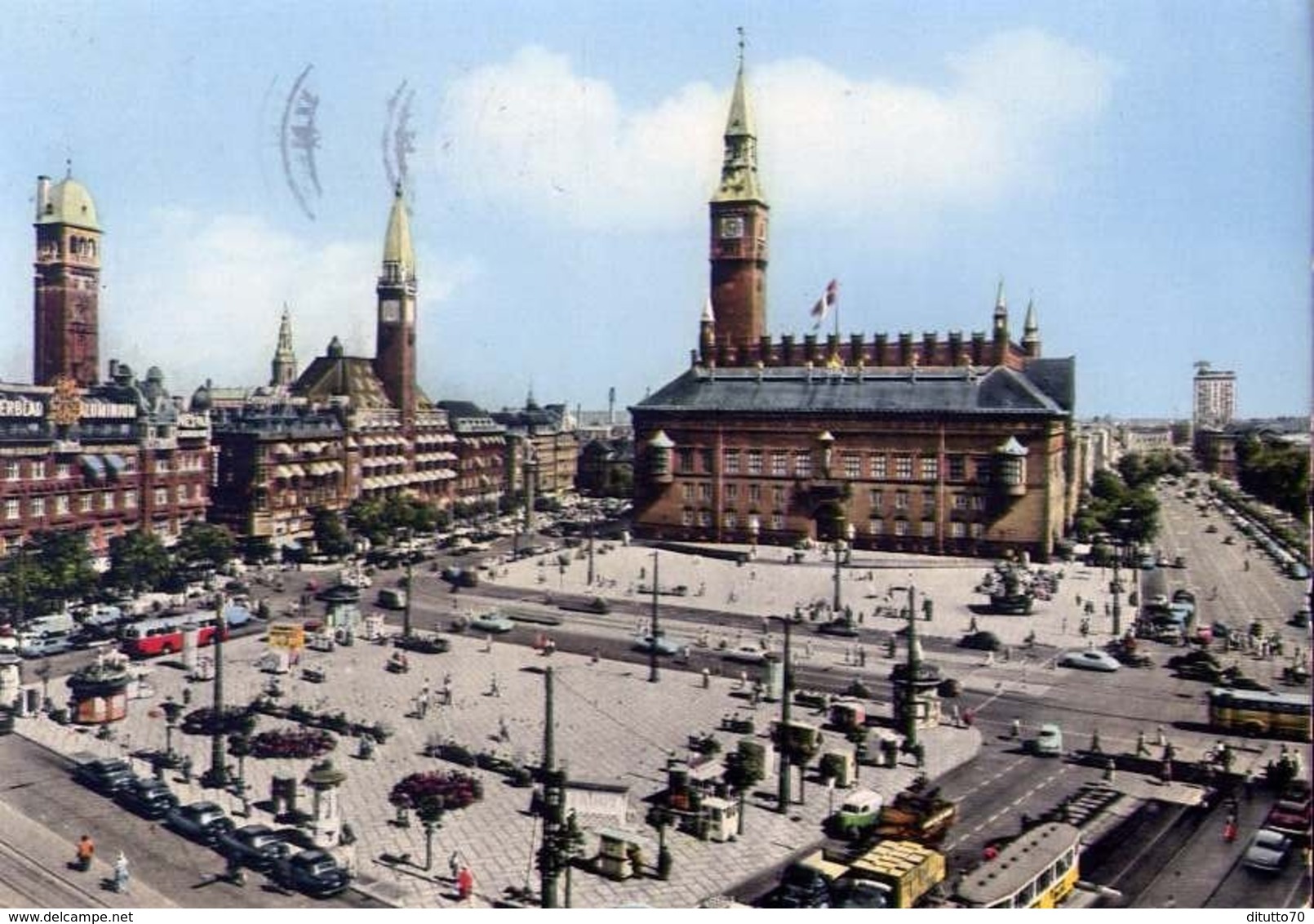 Copenhagen - The Towh Hall Square - Formato Grande Viaggiata – E 13 - Altri & Non Classificati