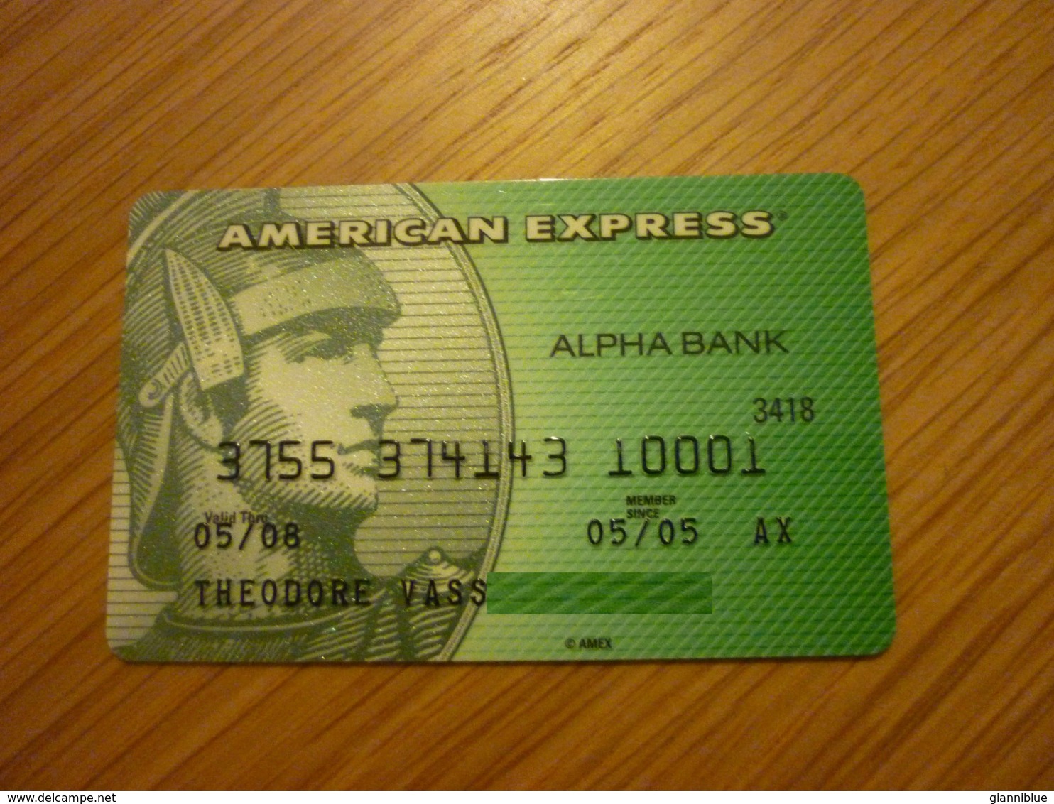 Greece AmEx American Express Old Expired Bank Credit Card (Alpha 3418) - Cartes De Crédit (expiration Min. 10 Ans)