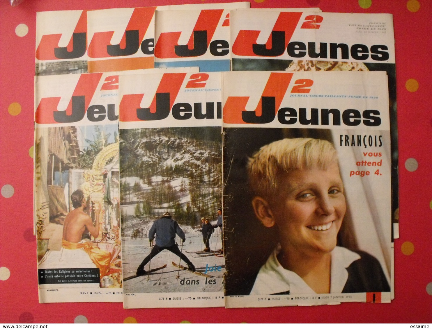 Lot De 7 J2 Jeunes De 1965. N° 1 à 7.  Delinx Mouminoux Brochard Gloesner Chery Rigot. à Redécouvrir - Autre Magazines