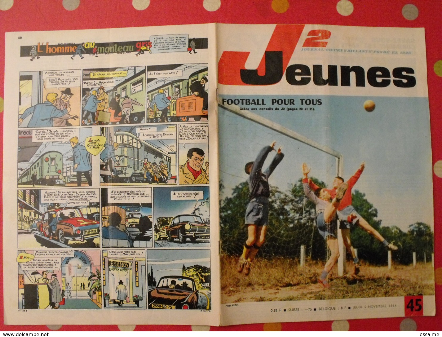 Lot De 9 J2 Jeunes De 1964. N° 45 à 53. Football Inde Delinx Mouminoux Brochard Gloesner Chery Rigot. à Redécouvrir - Other Magazines