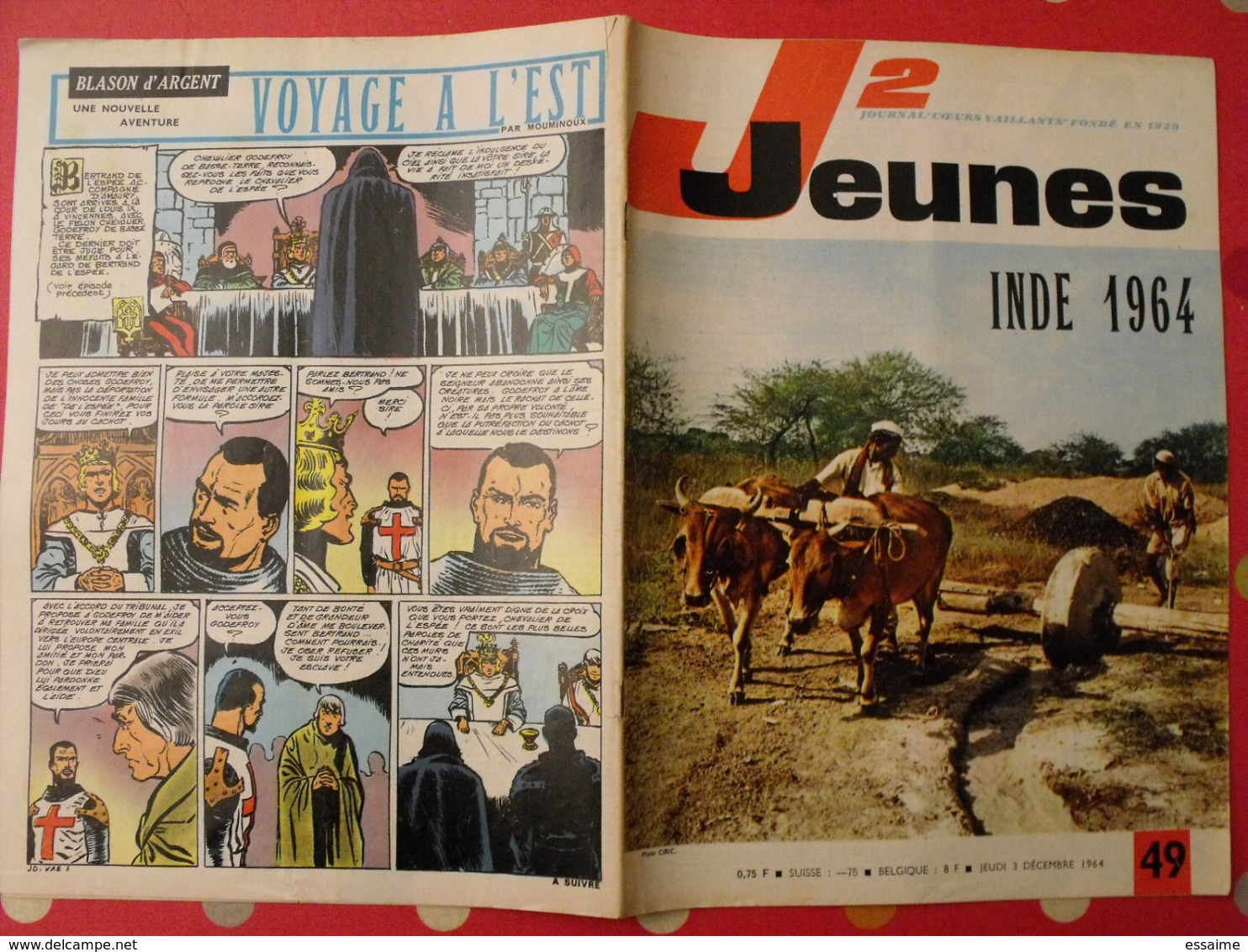 lot de 9 J2 Jeunes de 1964. n° 45 à 53. football inde delinx mouminoux brochard gloesner chery rigot. à redécouvrir