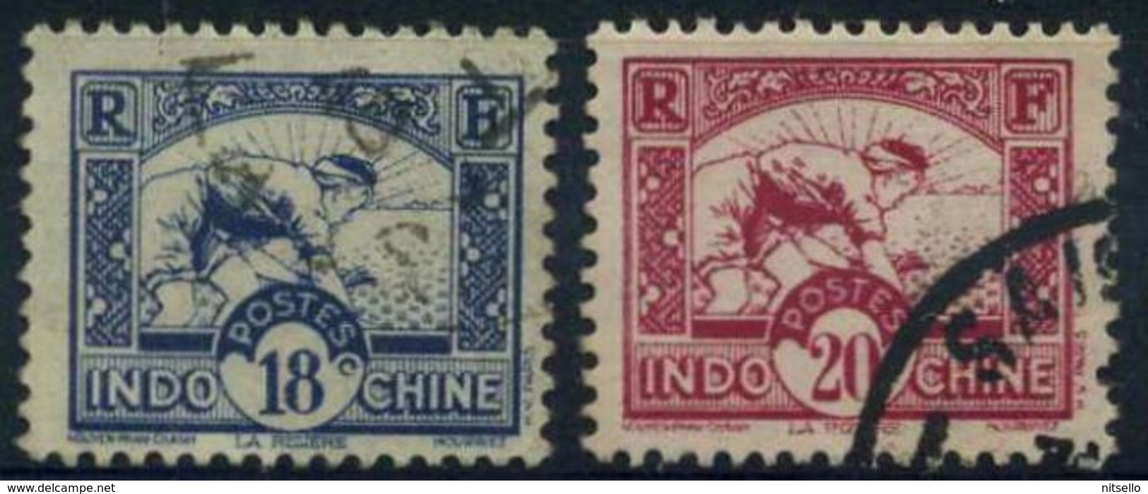 LOTE 1815   ///  (C036) FRANCIA INDOCHINE 1931  YVERT Nº: 162B Et 163 - Used Stamps