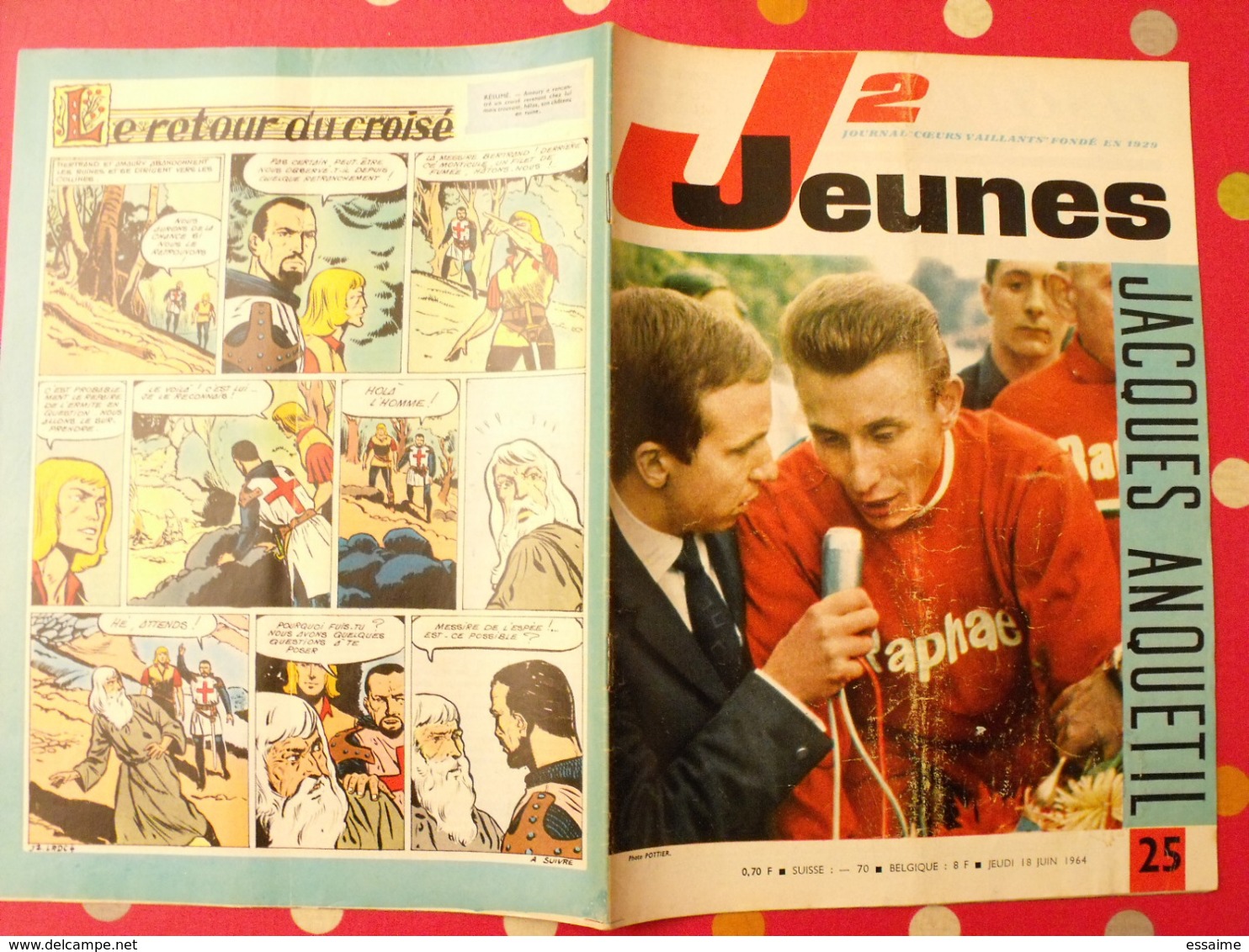 lot de 8 J2 Jeunes de 1964. n° 19 à 26. jacques anquetil piquemal.  delinx mouminoux brochard gloesner chery rigot.