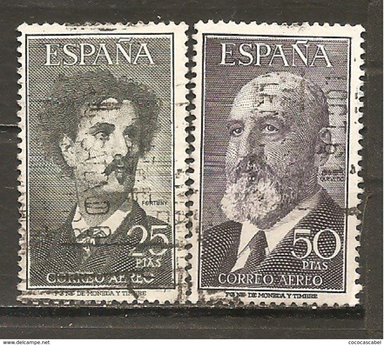 España/Spain-(usado) - Edifil  1164-65 - Yvert  Aéreo 265, 277 (o) - Usados