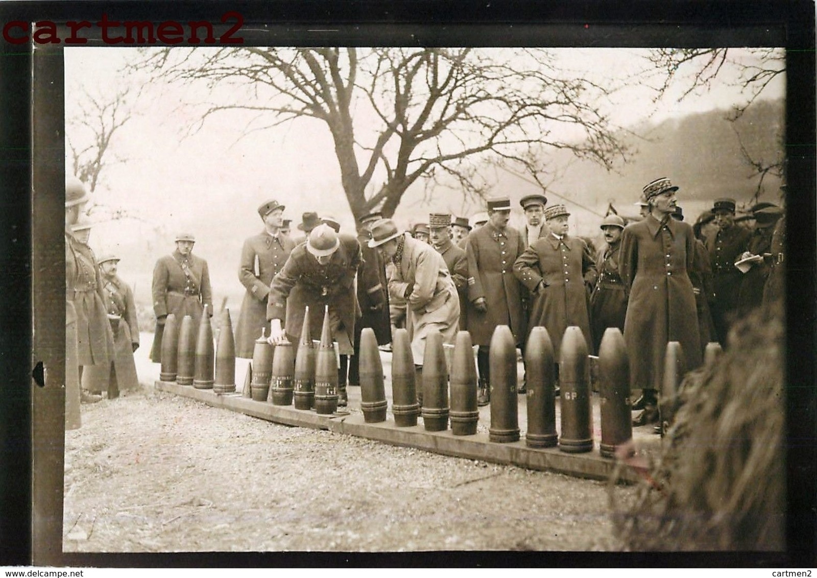 VOYAGE DE NEVILLE CHAMBERLAIN EXPLICATION OFFICIERS ARTILLERIE OBUS SERVICE CINEMATROGRAPHIQUE ARMEE SECONDE - Guerre, Militaire