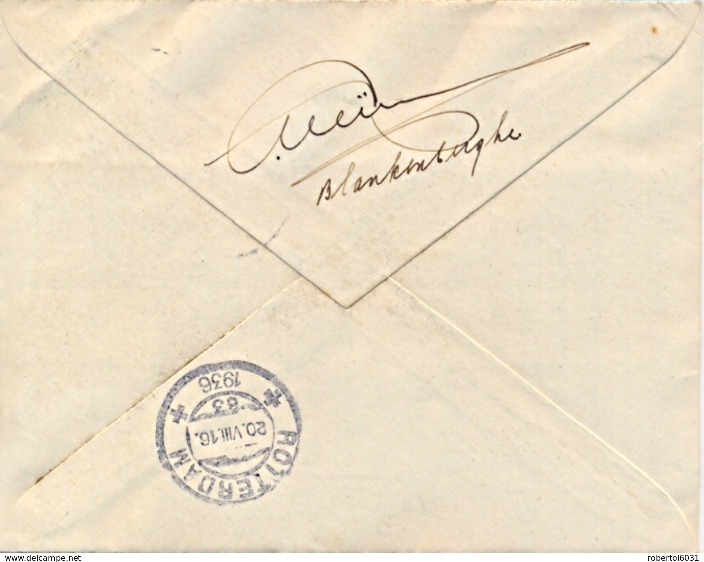 Belgium Belgique 1936 Airmail Cover To Netherlands With 50 C. + 1,50 Fr. Airmail Stamp - Altri & Non Classificati