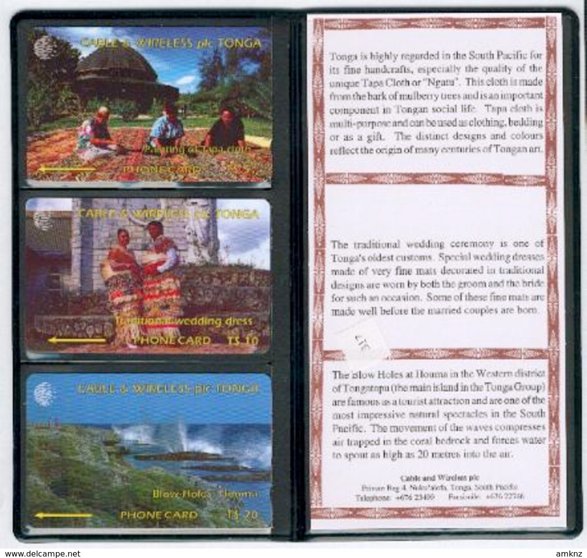 Tonga - 1994 First Issue Set (3) - Mint In Folder - TON-1/3 - Tonga