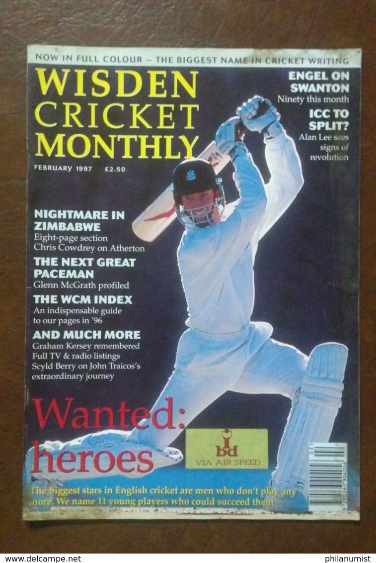 10 WISDEN CRICKET MONTHLY MAGAZINE LOT 1990's LOOK !!