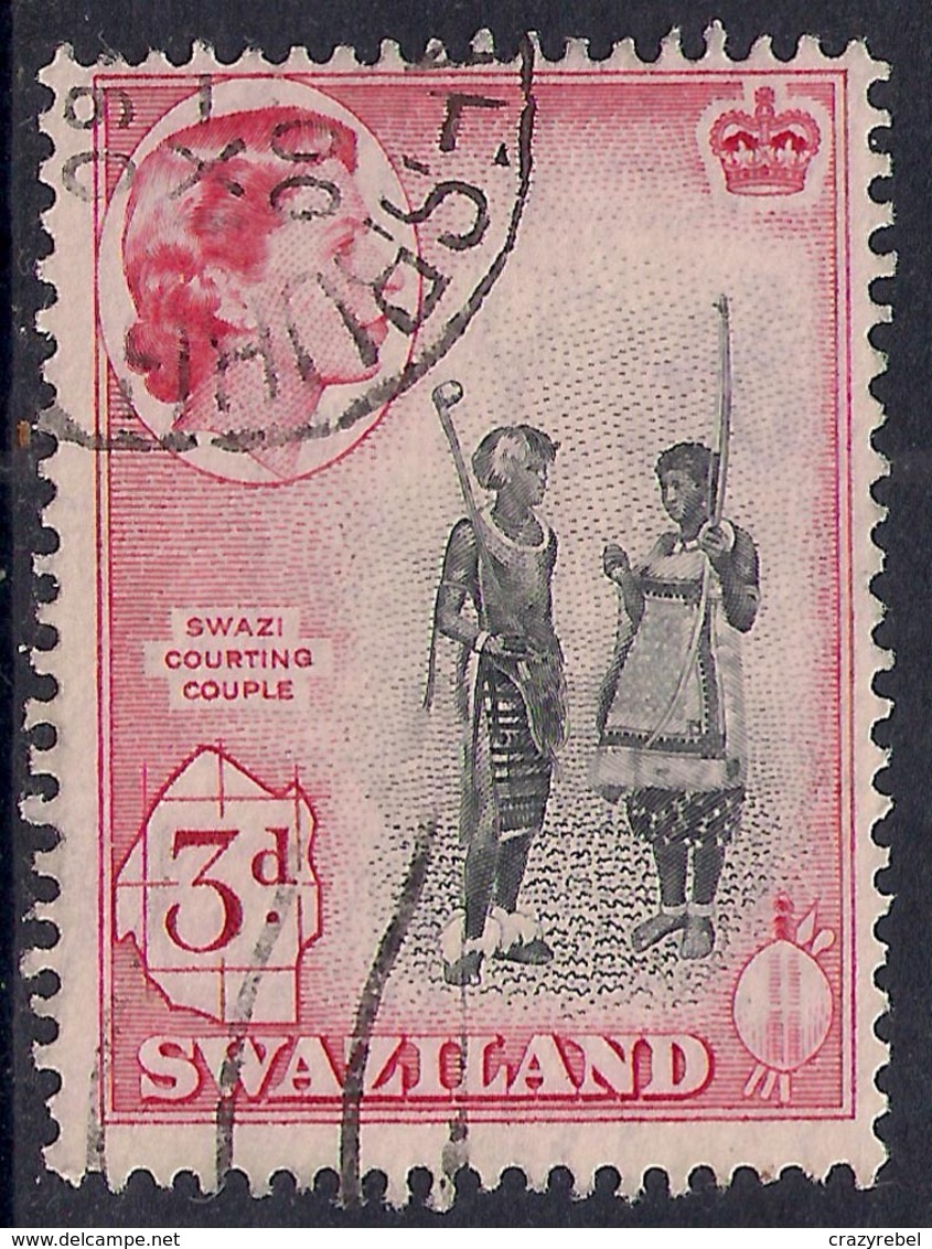 Swaziland 1956 QE2 3d Swazi Courting Couple Used SG 56 ( H139 ) - Swaziland (...-1967)