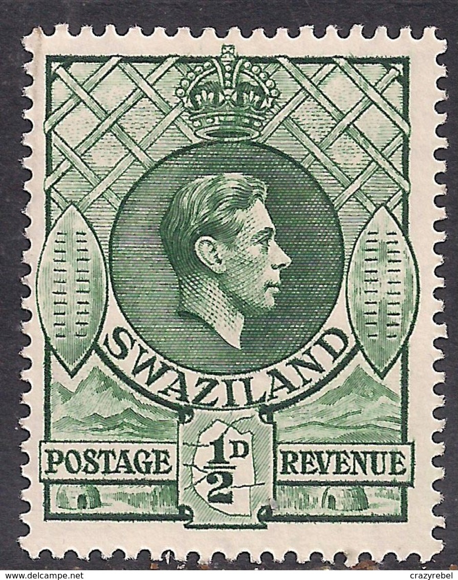 Swaziland 1938 - 54 KGV1 1/2d Green MM SG 28a ( A805 ) - Swasiland (...-1967)