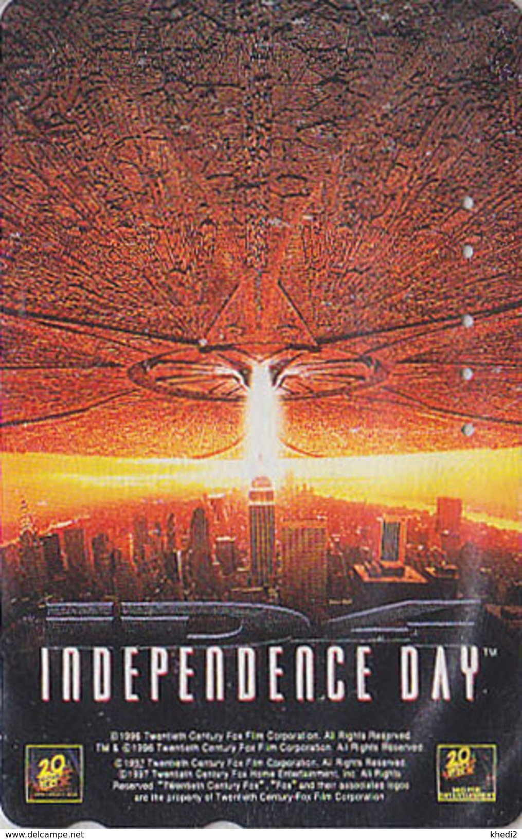 Télécarte Japon / 110-016 - CINEMA FILM - INDEPENDENCE DAY - Japan Movie Phonecard - Kino Telefonkarte - 11730 - Cinema