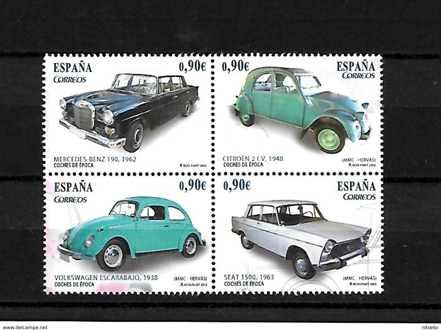 LOTE 1925  ///   ESPAÑA 2013  COCHES DE EPOCA     LUXE - Used Stamps