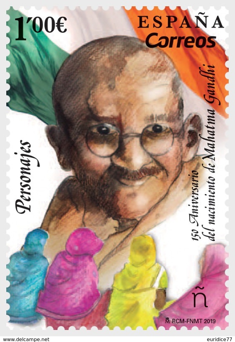 Spain 2019 -  150 Anniversary Birth Of Mahatma Gandhi Mnh - Nuevos