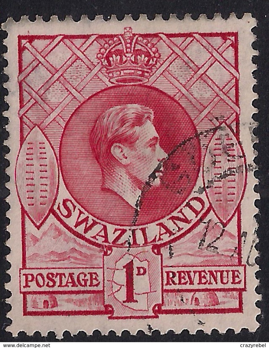 Swaziland 1938 - 54 KGV1 1d Rose Red SG 29a ( A809 ) - Swaziland (...-1967)