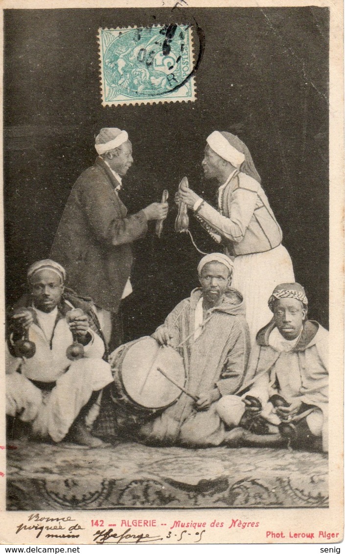 ALGERIE - ALGER - 142 - Musique Des Nègres - Phot. LEROUX ALGER - - Professions