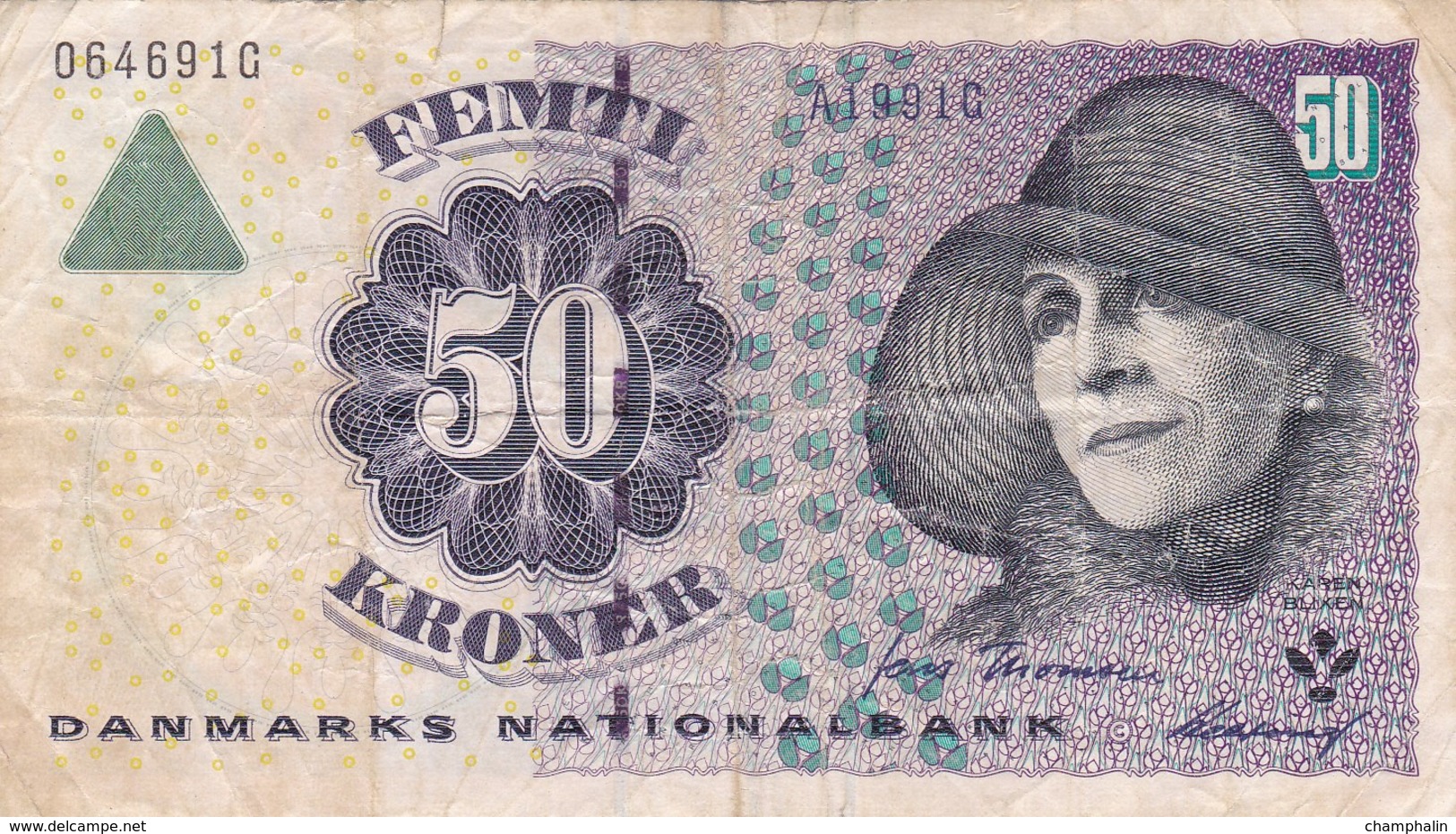Danemark - Billet De 50 Kroner - Karen Blixen - Danimarca