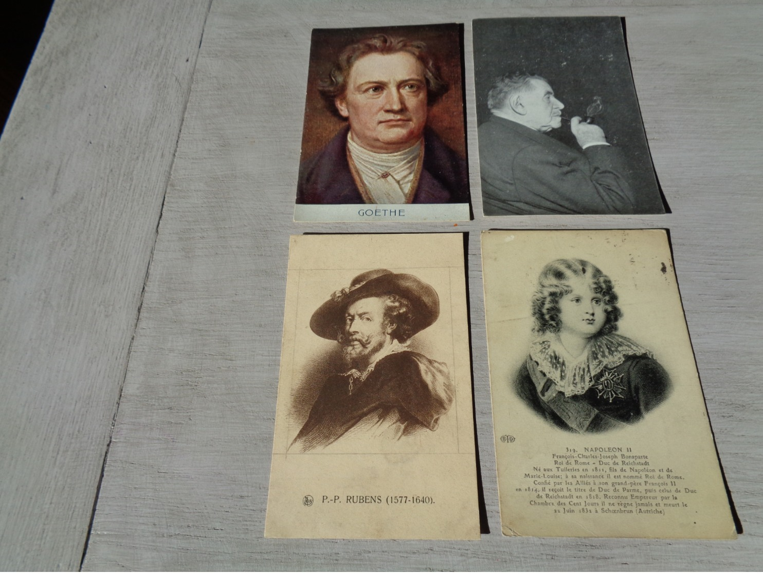 Beau lot de 60 cartes postales de personnes célèbres peintre  poète famille royale écrivain philosophe - 60 scans