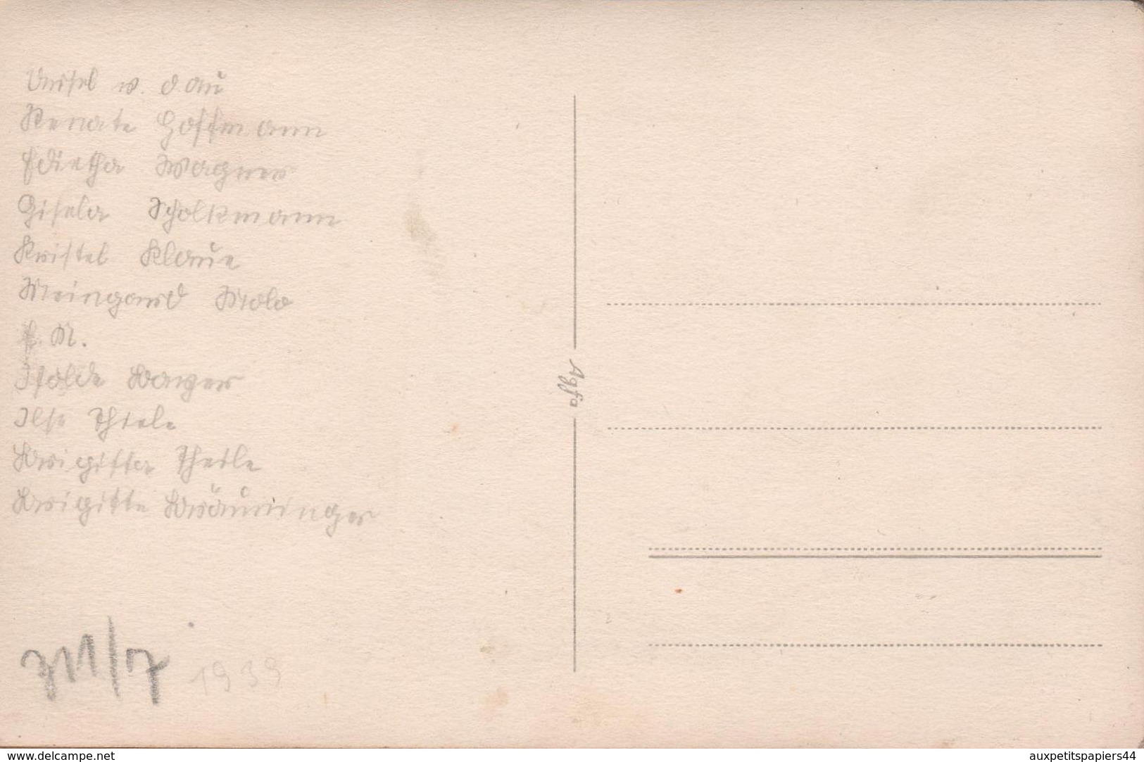 Carte Photo Originale Scolaire Cours De Poterie, Modelage De La Terre En Salle De Classe En 1939 - Noms & Prénoms Au Dos - Personnes Identifiées