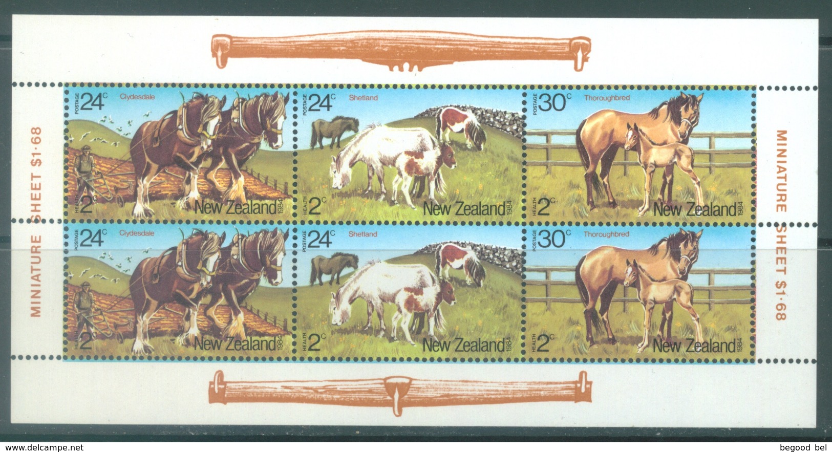 NEW ZEALAND - MNH/** - 1984 - HEALTH  - Yv Bloc 50 Mi 906-908 SG MS1348 Sc B120a  - Lot 20391 - Blocs-feuillets