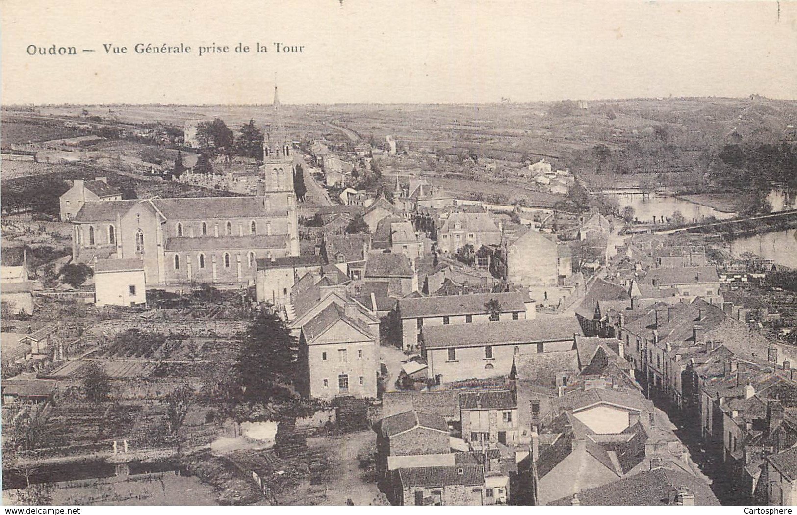 CPA 44 Loire Atlantique Inférieure Oudon Vue Générale Prise De La Tour - Oudon