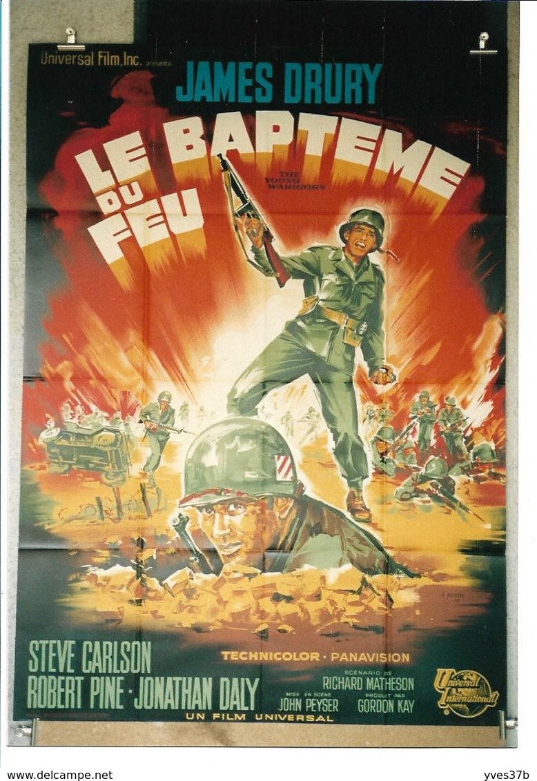 "Le Baptême Du Feu" J. Drury, S. Carlson, R. Pine, J. Daly..1967 - 120x160 - TTB - Plakate & Poster
