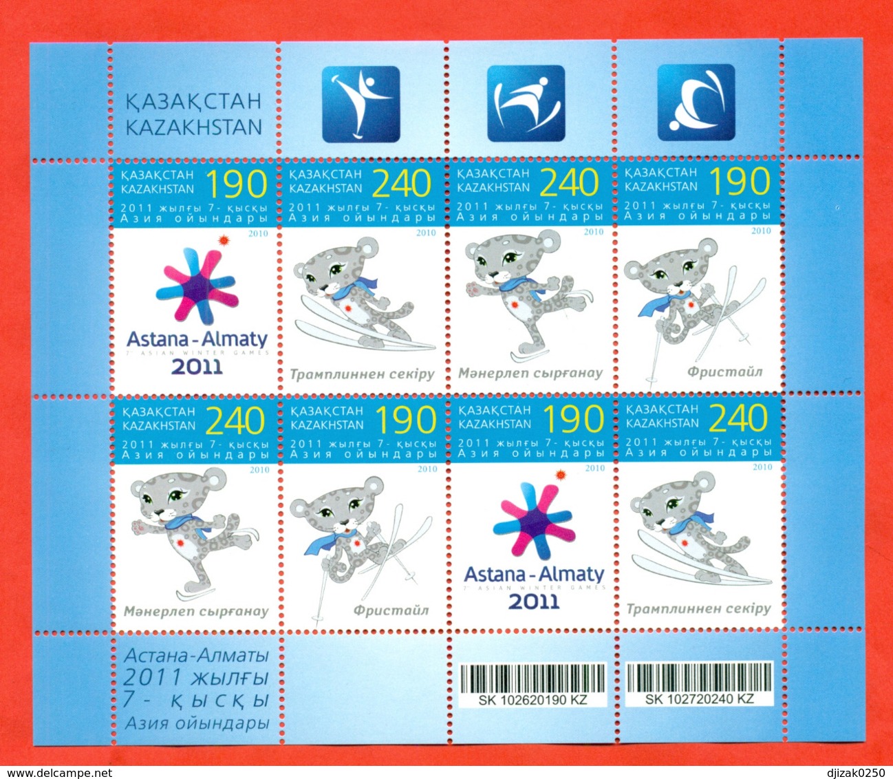 Kazakhstan 2010.Small Sheet. Asian Games. - Winter (Other)