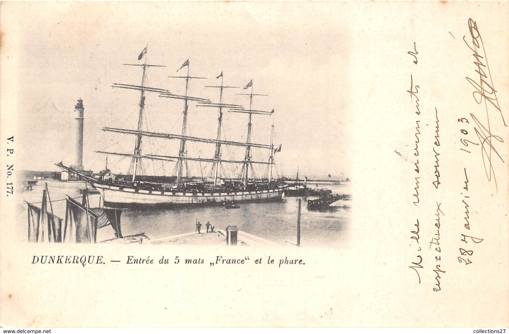 59-DUNKERQUE- ENTREE DU 5 MATS- FRANCE - ET LE PHARE - Dunkerque