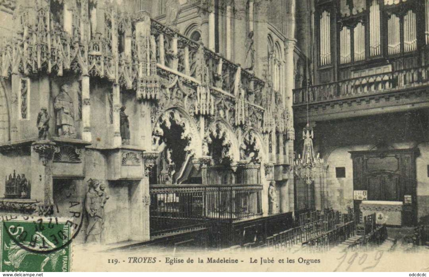 TROYES  Eglise De La Madeleine Le Jubé Et Les Orgues RV - Troyes