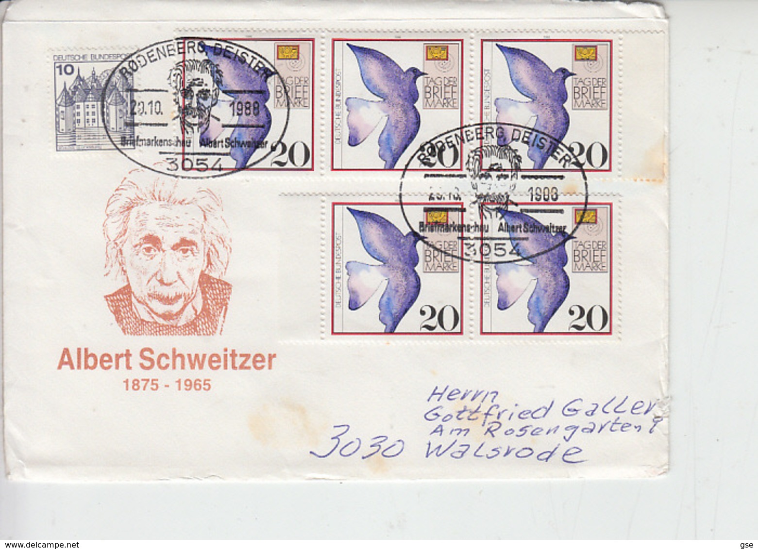 GERMANIA 1988 - Annullo Speciale - Schweitzer - Albert Schweitzer