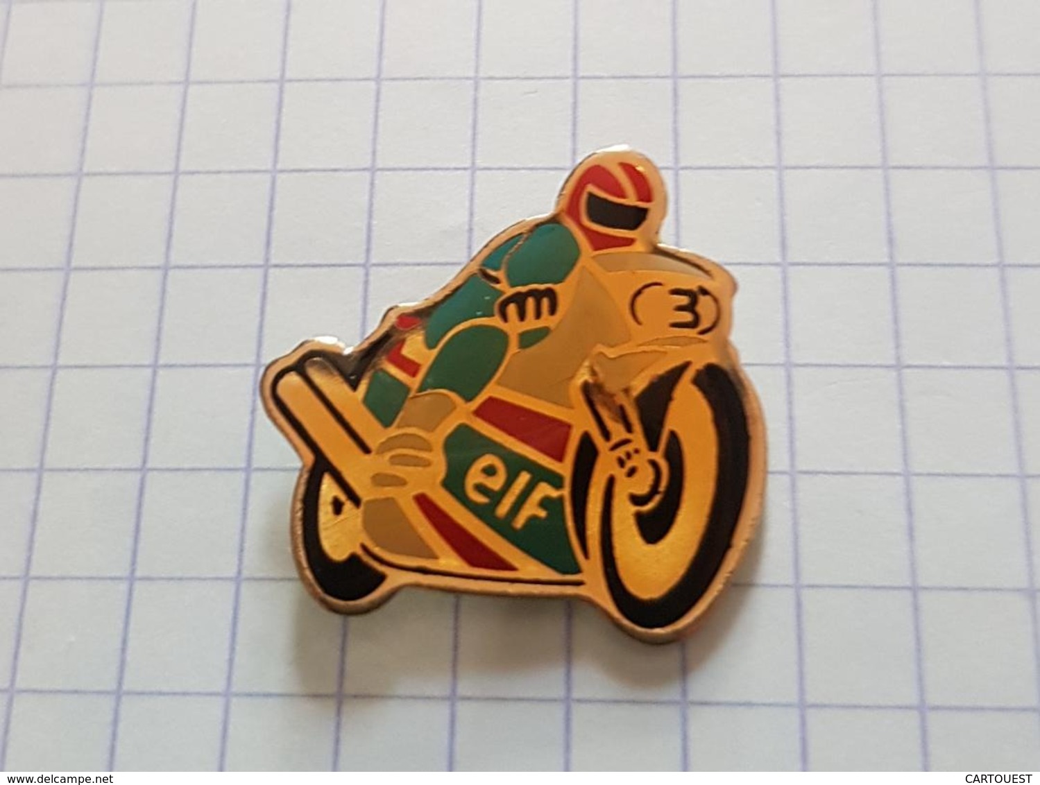 ☺♦♦ Pin's Pins / THEME  SPORT - MOTO  - ELF ֎ ( Légére Aspérité Sur Fourche Avant ) - Motos