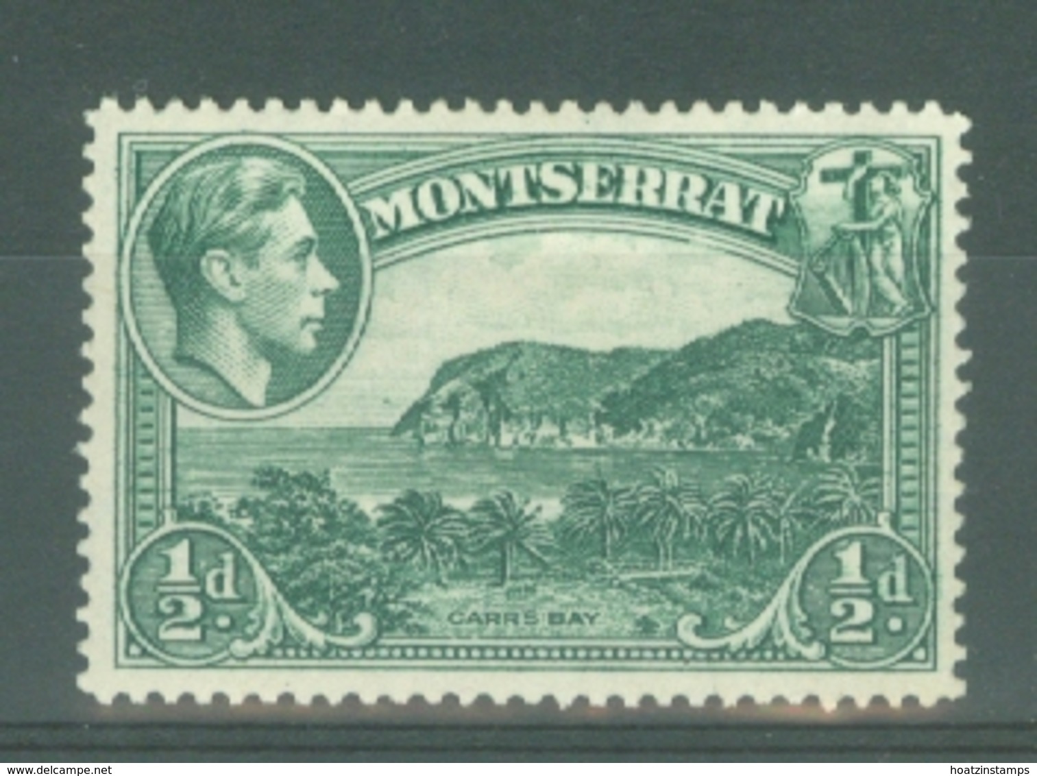 Montserrat: 1938/48   KGVI   SG101a    ½d  [Perf: 14]    MH - Montserrat