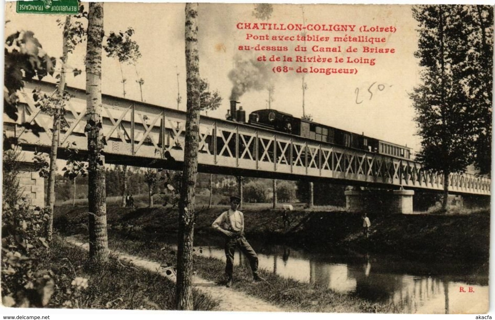 CPA CHATILLON-COLIGNY - Pont Avec Talier Metallique Canal (213047) - Chatillon Coligny