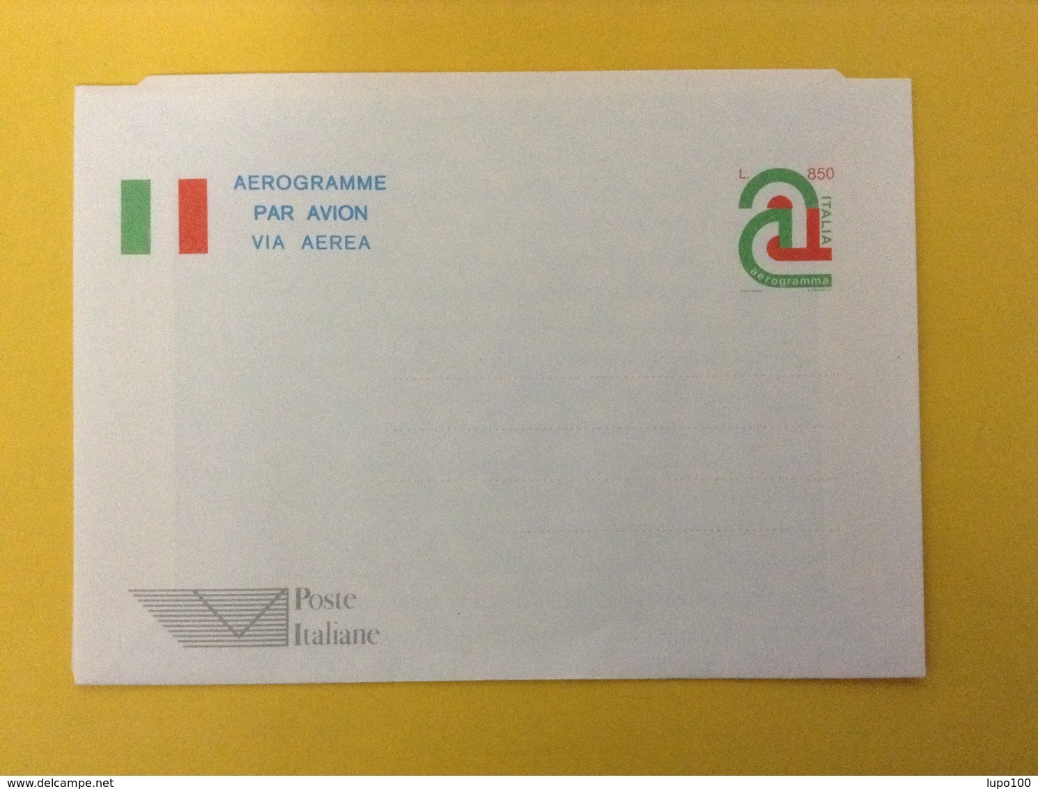 1995 ITALIA AEROGRAMMA POSTALE NUOVO NEW MNH*** ORDINARIO TRICOLORE DA 850 LIRE - Interi Postali